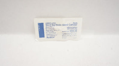 Teleflex 5640-00 Rusch Word Bartholin Gland Cath. W/ 10Fr x 5cm x 5cc Baloon (x)